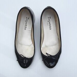 Repetto Camille Patent Leather Heels in "Noir" Black - Size 39.5 EU/8 US